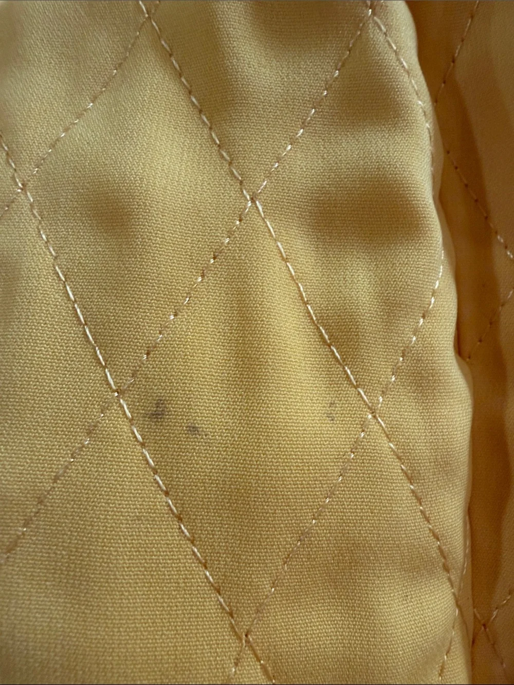 Requirements lightweight quilted yellow jacket - size Large